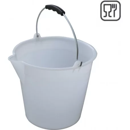 Vödör 12 L kiöntővel fehér