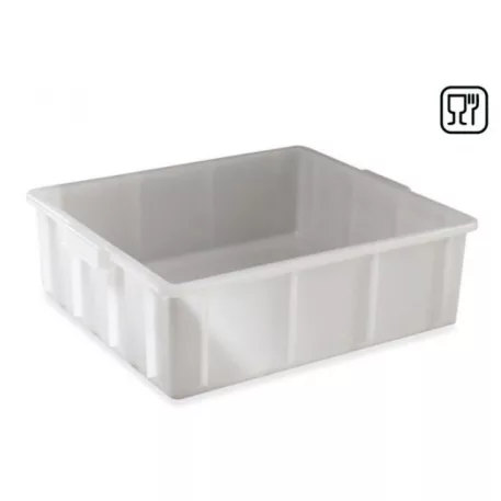 Élelmiszer tároló edény 20L fehér, 48x41x14 cm