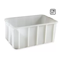 Élelmiszer tároló edény fehér 46 L, 62,5x37x26 cm