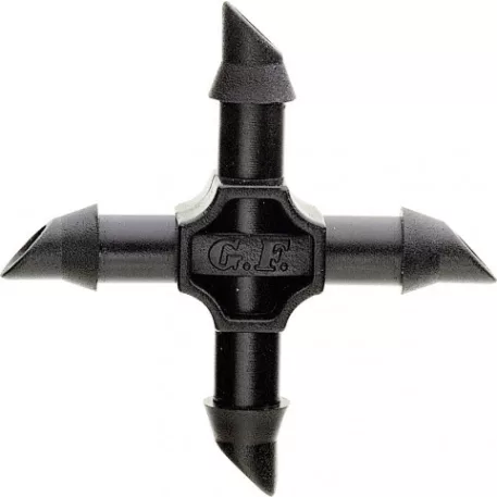 Összekötő kereszt csepegtető tömlőre 4x6 mm, 10 db