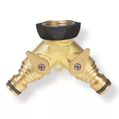GF Csapcsatlakozó kettes sárgaréz 3/4''