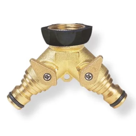 GF Csapcsatlakozó kettes sárgaréz 3/4''
