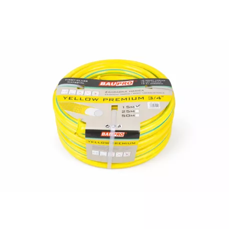 Kerti tömlő sárga prémium 1/2" 50m 4 rétegű BAUPRO