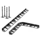 Gyepszegély műanyag 8 m + 28 rögzítő tüske 4,5 cm