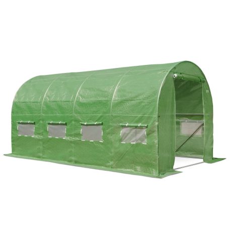 Fóliasátor 4x3x2m/25mm zöld fólia erősitett 140g