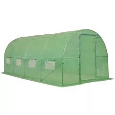   Fóliasátor 4x3x2m/25mm ajtóval zöld fólia erősitett 140g