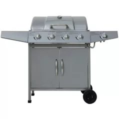 Gázgrill ezüst 4 + 1 égő