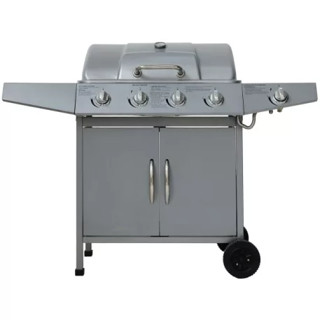 Gázgrill ezüst 4 + 1 égő