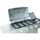 Gázgrill ezüst 4 + 1 égő