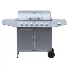 Gázgrill ezüst 6 + 1 égő