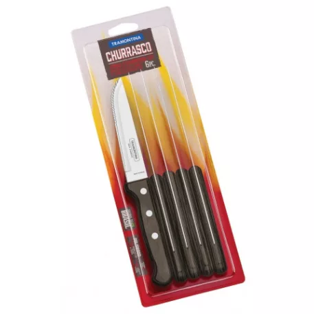 Készlet 6 db kés Jumbo Tramontina 413/695 13 cm penge, fa nyél