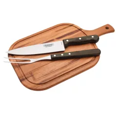   Készlet 3 db szeletezésre + vágódeszka Tramontina 198/914, fa nyél