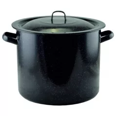 Fazék fekete zománcos fedővel 20l