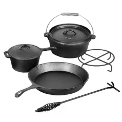 Öntöttvas készlet bogrács, fazék, serpenyő