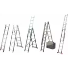 Sokcélú alumínium létra lépcsőfunkcióval Krause 3x6