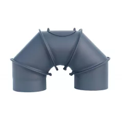   Állítható füstcső könyök tisztitó nyílással 0-180 120/1,5mm