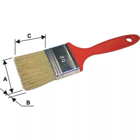 Lapos ecset Basic B08 a=40 mm, b=8 mm, c=40 mm