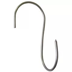 Kihajlított kampó rozsdamentes 125x60x4 mm