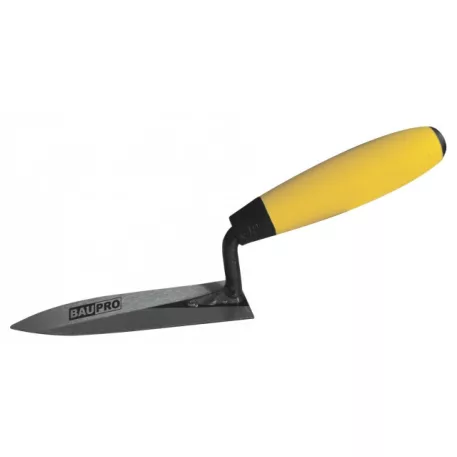 Kőműves kanál hegyes BAUPRO köszörült acél 120 mm