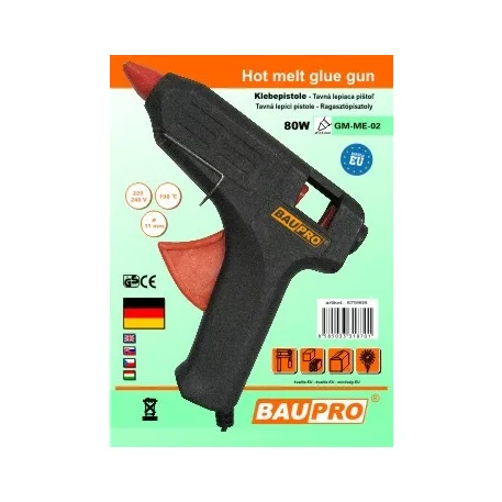 Ragasztópisztoly BAUPRO 25W, 7 mm