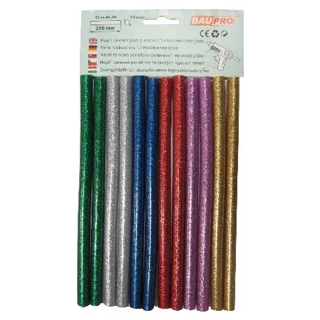 Ragasztópatron gyöngyházfényű mix BAUPRO 11x200 mm