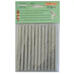 Ragasztópatron gyöngyházfényű ezüst Baupro 11x200 mm