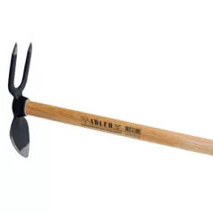   Szív alakú kapa kovácsolt, kétvillás fa nyéllel 1350 mm 600 g