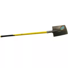   Lapos ásó hajlított fém lakk, üveg nyél egyenes 1100 mm