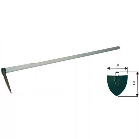 Hegyes kapa a=170, b=190 közepes, fa nyél 1200 mm