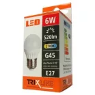 Izzó körte LED 6W E27 2700K melegfehér