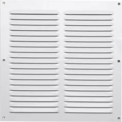 Szellőzőrács fehér hálóval 100x200 mm