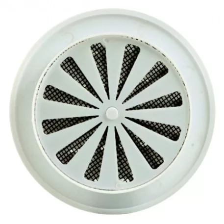 Szellőzőrács fehér kerek szabályozható zsaluval átmérő 15,2 cm