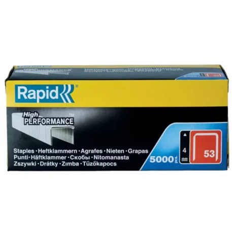 Tűzőgépkapocs 53 típus 6 mm 5000 db RAPID
