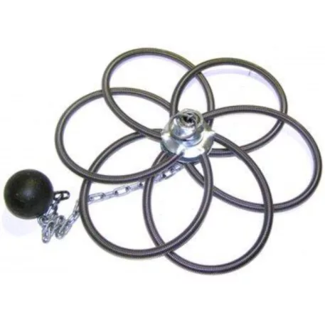 Kéményseprő rózsa rúgós 200 mm nehezékkel/állítható 150-230 mm/