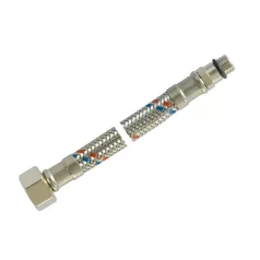   Flexibilis bekötőcső rozsdamentes 3/8"xM10 50cm, csatlakozó rövid vég