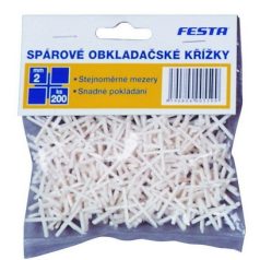 Műanyag fugakereszt 2 mm, 200 db.