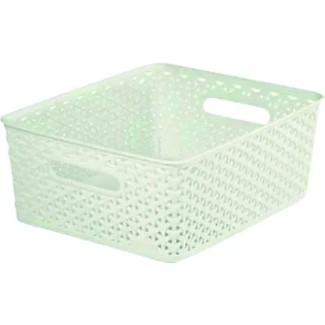 Tároló doboz Rattan M fehér 35,5x30x14cm