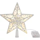 MagicHome karácsonyi csillag, műanyag, időzítő, 10xLED meleg fehér, 25 cm, 2xAA