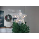 MagicHome karácsonyi csillag, műanyag, időzítő, 10xLED meleg fehér, 25 cm, 2xAA
