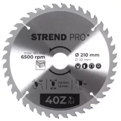 Strend Pro TCT 210 x 2,6 x 30/20 mm 40T, körfűrészlap