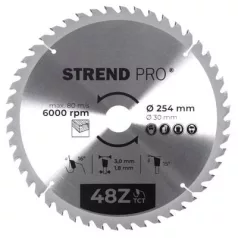 Strend Pro TCT 254 x 3,0 x 30/20 mm 48T, körfűrészlap