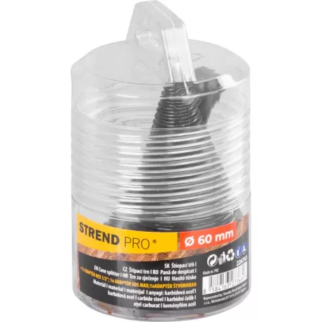 Strend Pro tüske, hasítóék, kúp, 60 mm, 3x adapter, fához