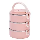 Ételhordó Magichome Lb933, 3 Részes, 1.5 L, Rózsaszín