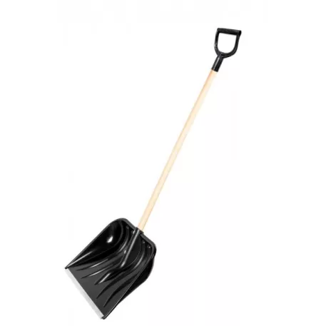 Hólapát Műanyag 55 cm Nyéllel Műanyag Foganytyú Alu Élvédő Fekete Basic 55