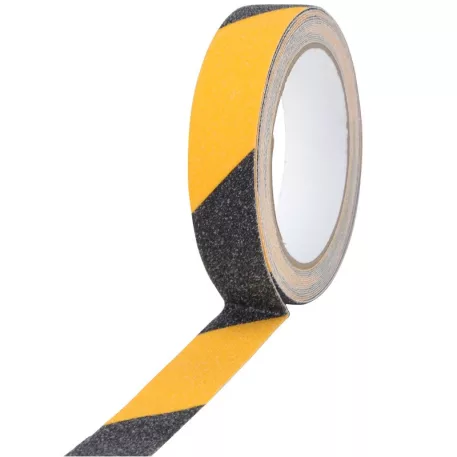 Csúszásgátló Jelzőszalag  25 mm /5 M Sárga-Fekete Tracon