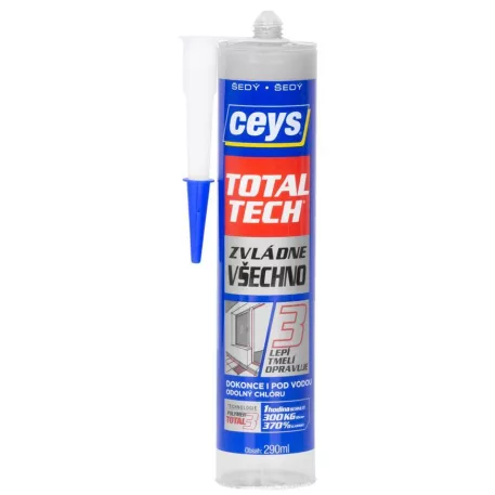 Ragasztó Ceys TOTAL TECH EXPRESS, 2 az 1-ben , szürke, 290 ml