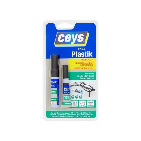 SPECIAL PLASTIK, pillanatragasztó kemény műanyagokhoz, 3 g + 4 ml