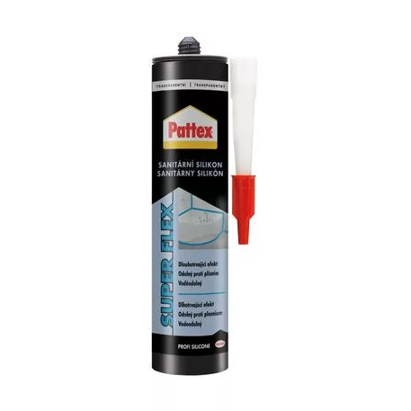 Szilikon Pattex Super Flex, szaniter, átlátszó, 280 ml