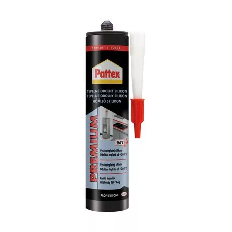 Szilikon Pattex Premium Hőálló, piros, 280 ml