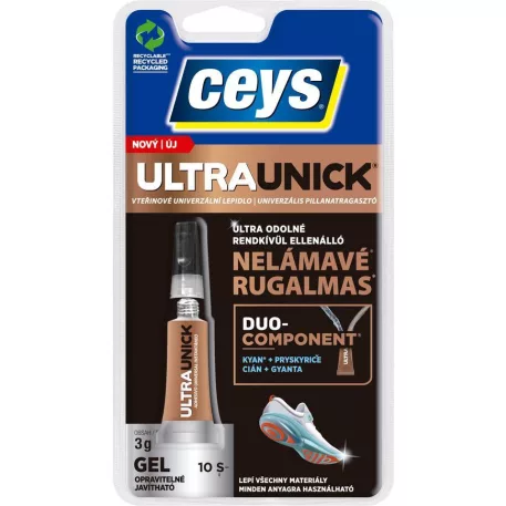 Ragasztó Ceys Ultraunick, gél, pillanatragasztó, 3 g